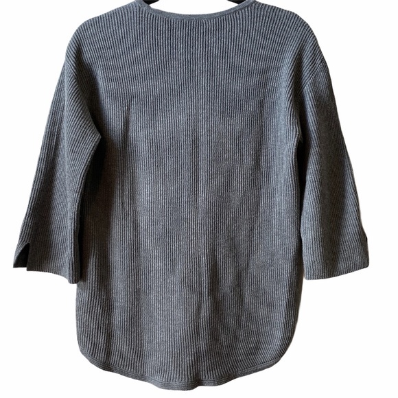 Chico's Rib Knit Pullover V-Neck Sweater - Picture 3 of 11